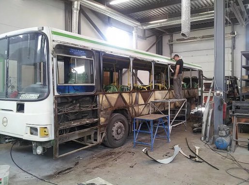 Ремонт автобусов, замена стекол, ремонт кузова стоимость ремонта и где отремонтировать - Курск