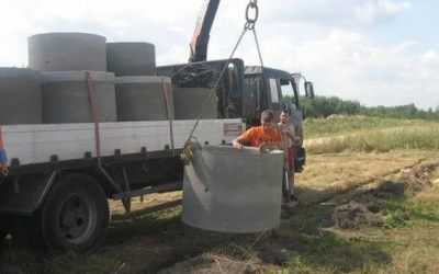 Перевозка бетонных колец и колодцев манипулятором - Курск, цены, предложения специалистов